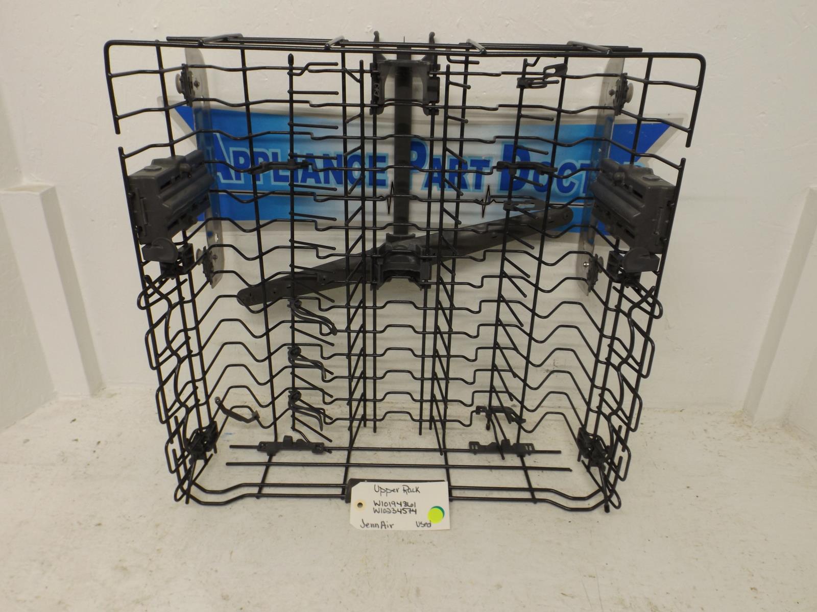 JennAir Dishwasher W10194861 W10234574 Upper Rack Used JennAir Dishwasher W10194861 W10234574 Upper Rack Used